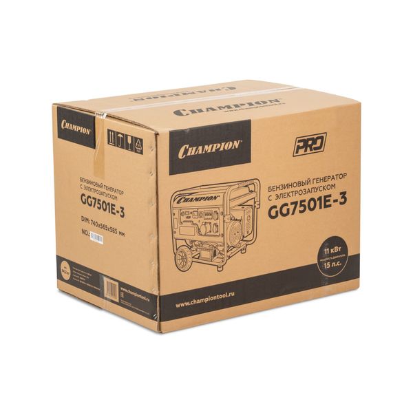 Бензиновый генератор ЧЕМПИОН GG7501E-3