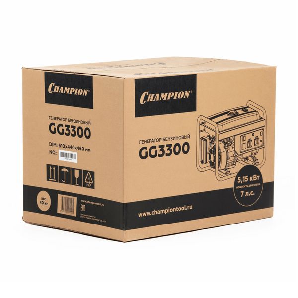 Бензиновый генератор ЧЕМПИОН GG3300