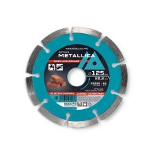 Диск алмазный по бетону, кирпичу Сегментный METALLICA Optima 125х22.23, H=7мм