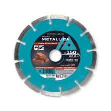 Диск алмазный по бетону, кирпичу Сегментный METALLICA Optima 150х22.23, H=7мм