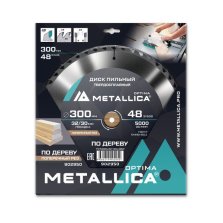 Диск пильный твердосплавный по дереву  продольный METALLICA Optima 300x32/30 мм, 48 зубов, Т=3,2 мм