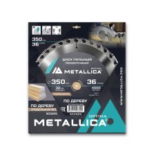 Диск пильный твердосплавный по дереву  продольный METALLICA Optima 350x32 мм, 36 зубов, Т=3,5 мм