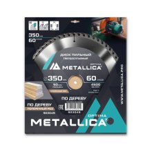 Диск пильный твердосплавный по дереву  продольный METALLICA Optima 350x50 мм, 60 зубов, Т=3,5 мм