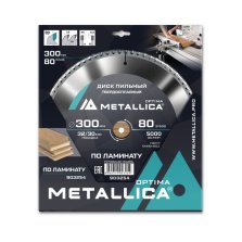 Диск пильный твердосплавный по ламинату  METALLICA Optima 300x32/30 мм, 80 зубов, Т=3,0 мм