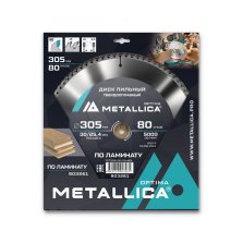 Диск пильный твердосплавный по ламинату  METALLICA Optima 305x30/25,4 мм, 80 зубов, Т=3,0 мм