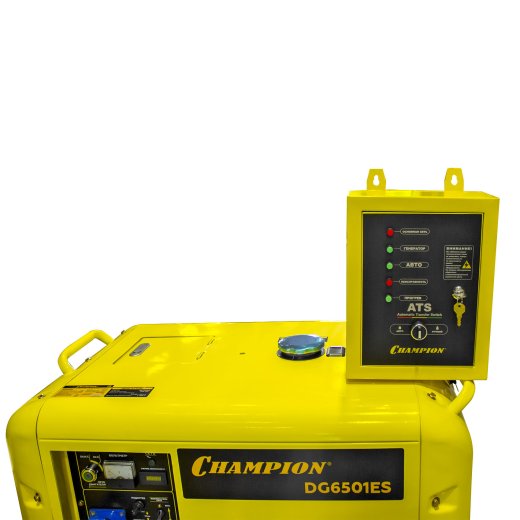 Изображение Генератор дизельный Champion DG6501ES+ATS c автозапуском, 5 кВт
