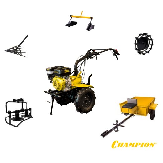 Изображение Мотоблок дизельный  CHAMPION DC1163E, 5.8 л.с.