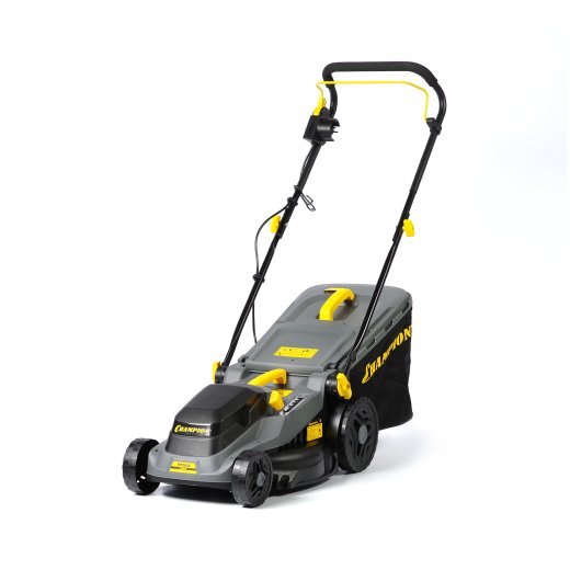 Изображение Газонокосилка эл. CHAMPION EM3816 (1,6 кВт пласт.+ткань травосб. 42л ширина 380мм 30-75мм, 11,3кг)