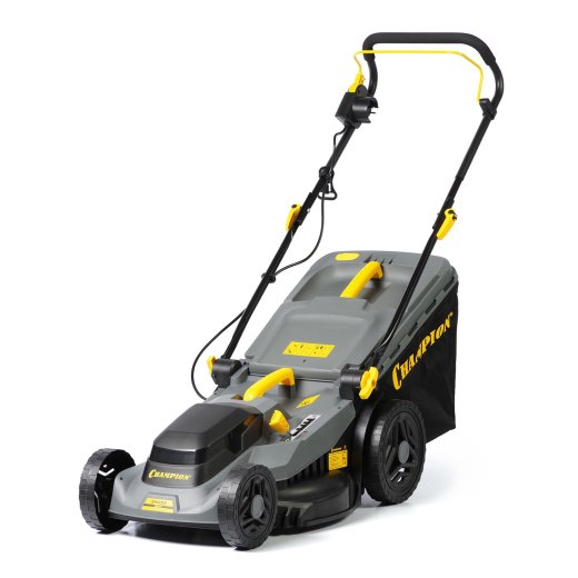 Газонокосилка эл. CHAMPION EM4318 (1,8 кВт пласт.+ткань травосб. 52л ширина 430мм 30-75мм, 12,9кг) Газонокосилка эл. CHAMPION EM4318 (1,8 кВт пласт.+ткань травосб. 52л ширина 430мм 30-75мм, 12,9кг)