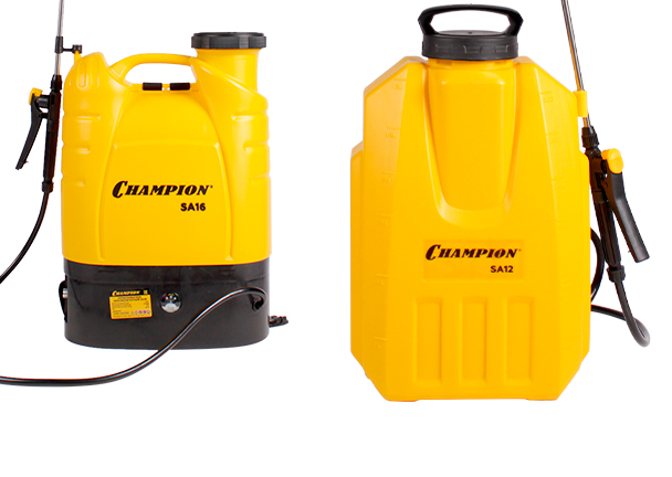 Новые аккумуляторные опрыскиватели CHAMPION: SA12 и SA16
